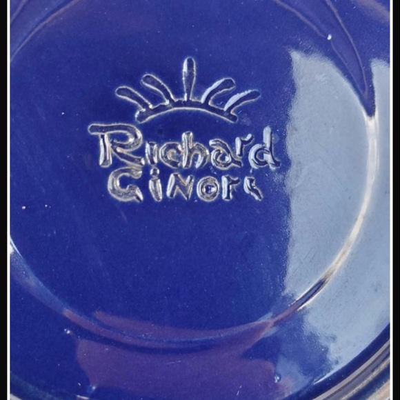 5 x RICHARD GINORI COBALT BLUE/SILVER CUPS AND SAUCERS - Picture 4 of 4